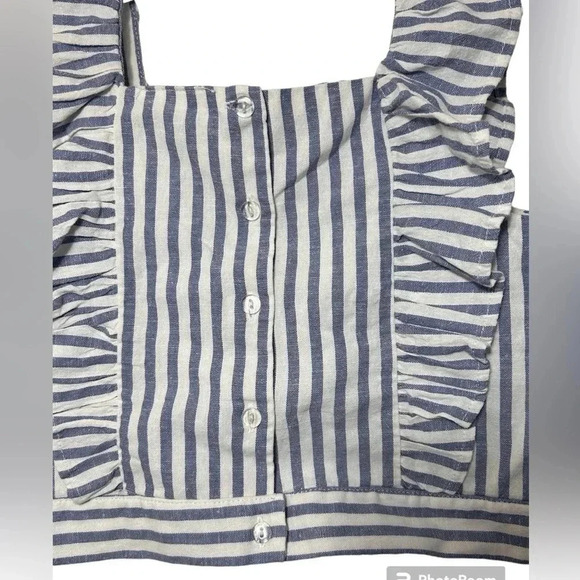 Rare Editions Two Piece Matching Set Linen Blend Little Girls Outfit - Picture 3 of 7